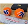 Image 2 : Collector Combo: Pacific 66 Coaster Set; Phillips 66 Booties & Bonnet & 76 Balls