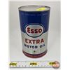 Image 1 : OIL CAN : ESSO Extra Motor Oil (6-1/2"H x 3-3/4"Dia)