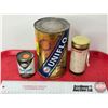 Image 1 : Collector Combo (3): ~ ESSO UNIFLO Can (6-1/2"H x 3-3/4"Dia) ~ ESSO TOPLUBE Can (FULL!) ~ Tube : (Co