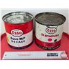 Image 1 : Grease Tins (2) : ESSO Marvelube  (Measures: 6-1/4"H x 6-1/4"Dia)