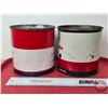 Image 3 : Grease Tins (2) : ESSO Marvelube  (Measures: 6-1/4"H x 6-1/4"Dia)
