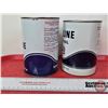 Image 3 : Oil Cans (2): Texaco Havoline Motor Oil (SAE 10W & SAE 2020WHD) (Tallest Measure: 5-3/4"H x 4"Dia)