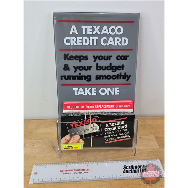TEXACO Credit Card Application Display (Measures: 12-3/4"H x 8"W x 5"D) (Consignor Notes of Interest