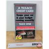 Image 1 : TEXACO Credit Card Application Display (Measures: 12-3/4"H x 8"W x 5"D) (Consignor Notes of Interest