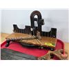 Image 2 : Vintage Stanley No. 150 Cast Iron Miter Saw & Hand Saw (Miter Saw Measures: 10-1/4"H x 14-1/2"W x 7"