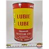Image 2 : Oil Can : LUBIE LUBE : Premium Motor Oil : SAE30 (6-1/2"H x 4"Dia) (Note: this is different face tha