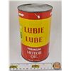 Image 1 : Oil Can : LUBIE LUBE : Premium Motor Oil : SAE30 (6-1/2"H x 4"Dia) (Note: this is different face tha