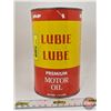 Image 2 : Oil Can : LUBIE LUBE : Premium Motor Oil : SAE30 (6-1/2"H x 4"Dia) (Note: this is different face tha