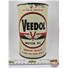 Image 2 : Oil Can : VEEDOL Motor Oil : SAE30 (6-1/2"H x 4"Dia)