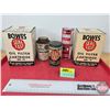 Image 1 : BOWES Seal Fast Collector Combo (6) ~ Oil Filters in Boxes (2) ~ Fuel Line Tins (Both FULL!) (2) ~ R