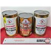 Image 1 : Oil Cans (3) SAFEWAY : ~ (2) Multi-Grade Motor Oil 10W30 (Both Measure: 6-1/2"H x 4"Dia) ~ Multi-Gra