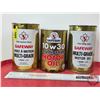 Image 2 : Oil Cans (3) SAFEWAY : ~ (2) Multi-Grade Motor Oil 10W30 (Both Measure: 6-1/2"H x 4"Dia) ~ Multi-Gra