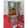 Image 3 : SUPERTEST Collector Combo (4): ~ Multi-Grade Motor Oil (6-1/2"H x 4"Dia) ~ Tin Bank ~ (2) Plastic Co