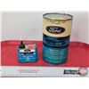 Image 1 : FORD Tin Collector Combo (2) : ~ Special Low Temp Power Steering Fluid Can  ~ Lock Lubricant Tin (Ta
