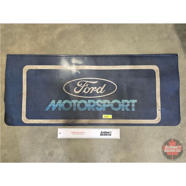 Vintage Ford Motorsport Mechanics Fender Cover/Apron (Measured Folded : 35"H x 14-1/4"W)
