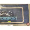 Image 3 : Vintage Ford Motorsport Mechanics Fender Cover/Apron (Measured Folded : 35"H x 14-1/4"W)