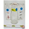 Image 1 : Milk Bottles (3) : Union Milk; Model; Crescent (Tallest Measures: 6-1/4"H)