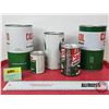 Image 3 : CASTROL Tins Combo (5) ~ Automatic Transmission Fluid Cardboard Can (6-1/2"H x 4"Dia) ~ Outboard Mot