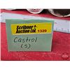 Image 8 : CASTROL Tins Combo (5) ~ Automatic Transmission Fluid Cardboard Can (6-1/2"H x 4"Dia) ~ Outboard Mot