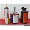 Image 2 : Tin Combo (3): ~ Canadian Tire Penetrating Oil Tin (7-1/4"H) ~ Perfect Seal Automotive Sealing Compo