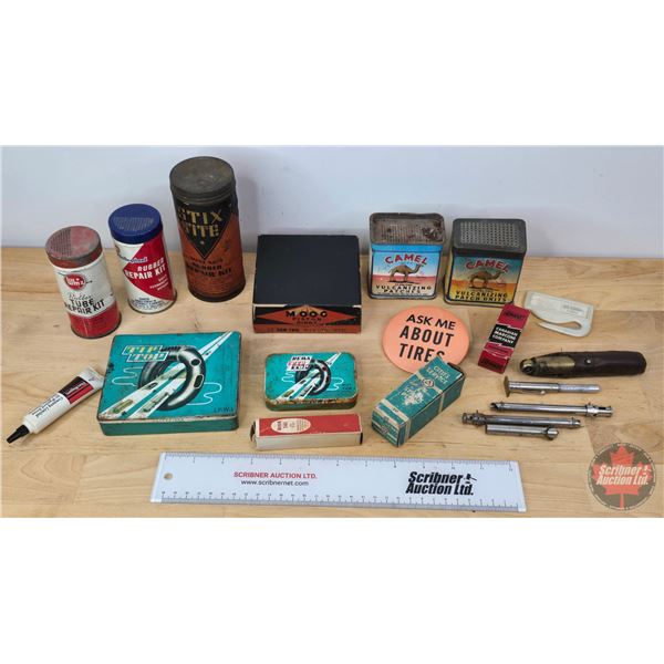 Collector Combo - Variety Tins; Boxes; etc! : Whiz; Tip Top; Stix Tite; Camel Tins; Ask me About Tir