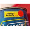 Image 8 : VARCON Combo (2): ~ Grease Can ~ Hydraulic Jack Oil Tin (Largest Measures: 6-1/4"H x 6-1/4"Dia)