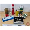 Image 1 : Collector Combo : Coleman Measuring Can; 7-UP S&P Set in Box; Bottle Opener/Cork Set; Brookfield Rai