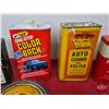 Image 3 : Tin / Can Combo (6): ~ Freeman's Dust Absorber ~ One Step Color Black Turtle Wax ~ Demo-Home Auto Cl