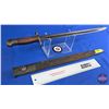 Image 3 : Bayonette with Sheath (Total Measures: 22-3/4"L) (See Pictures for Markings)