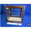 Image 2 : Vintage wood / Glass 4-Side Counter Top Display Case (14-1/2"H x 15-3/4"W x 10-3/8"D)