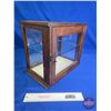 Image 3 : Vintage wood / Glass 4-Side Counter Top Display Case (14-1/2"H x 15-3/4"W x 10-3/8"D)