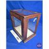 Image 5 : Vintage wood / Glass 4-Side Counter Top Display Case (14-1/2"H x 15-3/4"W x 10-3/8"D)
