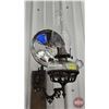Image 1 : Coal Oil Finger Lamp (Clear Glass) with wall Mount Bracket & Reflector (Approx 17"H)