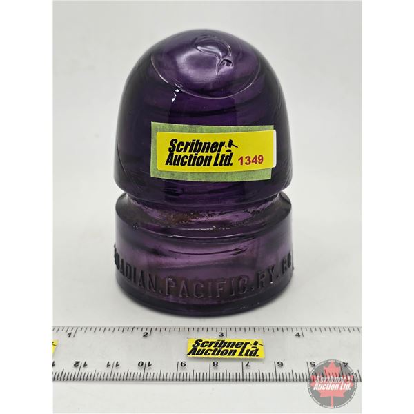 Purple Insulator : Canadian Pacific Ry. Co. (3-3/4"H)