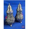 Image 3 : Silver / Silver Plated Service Items : Biscuit Service Bucket & Salt / Pepper Shakers (Bucket Measur