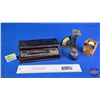 Image 1 : Vintage Office Collector Combo : Wood Desk Set with Inkwells/Pens ; Scale ; Ink Bottle / Box (Wood B