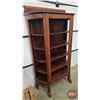 Image 2 : Curved China Cabinet ~ Open Face (Wood Shelves / Missing Glass) (Shelves have Plate Rails) (67"H x 3