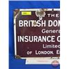 Image 2 : Enamel Sign "THE BRITISH DOMINIONS General INSURANCE COMPANY Limited of LONDON, ENGLAND" (12" x 18")