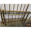 Image 2 : Brass Bed Frame (Headboard/Footboard & Iron Rails) (Headboard Measures: 55-3/4"H x 50"W)