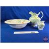 Image 2 : Pitcher & Basin Set (3 pcs) (Note: Basin Crack) (Basin Measures: 17"Dia)