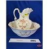 Image 1 : Pitcher & Basin (2pc) : Stoke on Trent (Basin Measures: 16"Dia)