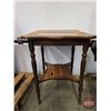 Image 2 : Oak Parlor Side Table (2 Tier) (30"H x 21-1/2"W x 22-1/4"D)