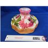 Image 1 : Hurricane Lamp Shade : Floral (12"Dia)