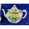 Image 10 : Prussia / Germany : Porcelain Tea Service Items : Coffee Pot; Tea Pot; Sugar Bowl; Cream Pitcher; Cu