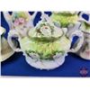 Image 4 : Prussia / Germany : Porcelain Tea Service Items : Coffee Pot; Tea Pot; Sugar Bowl; Cream Pitcher; Cu