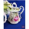 Image 7 : Prussia / Germany : Porcelain Tea Service Items : Coffee Pot; Tea Pot; Sugar Bowl; Cream Pitcher; Cu