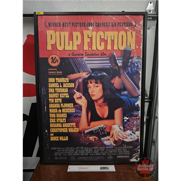 Framed Movie Poster : PULP FICTION (40-1/4"H x 28-3/4"W)