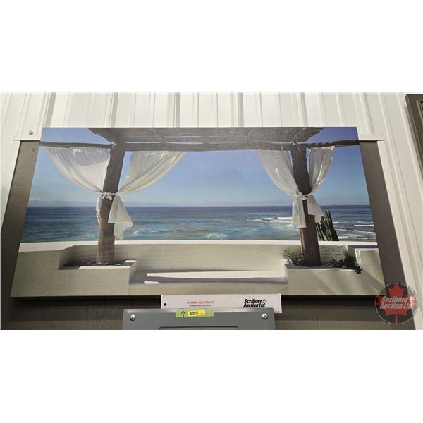 Beach Scene Canvas Wall Décor (22"H x 41"W x 2"D)