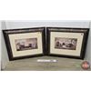 Image 1 : Framed Wall Décor (2): (Both Measure: 21"H x 25"W)