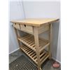Image 2 : Ikea Wooden Kitchen Trolly  (35-1/2"H x 39-1/4"W x 16-1/2"D)  (SEE PICS!)